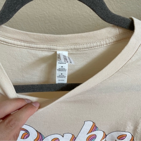 Babe graphic t-shirt yellow pastel color shirt sleeve - Picture 3 of 5